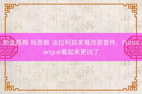 新金瓶梅 杨思敏 法拉利自家推改装套件，Purosangue看起来更凶了