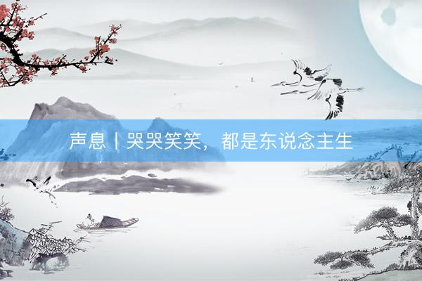 声息丨哭哭笑笑,都是东说念主生