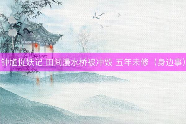 钟馗捉妖记 田间漫水桥被冲毁 五年未修（身边事）